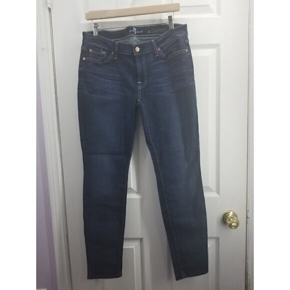 7 For All Mankind Dark Wash the Skinny Size 32 - Picture 1 of 8